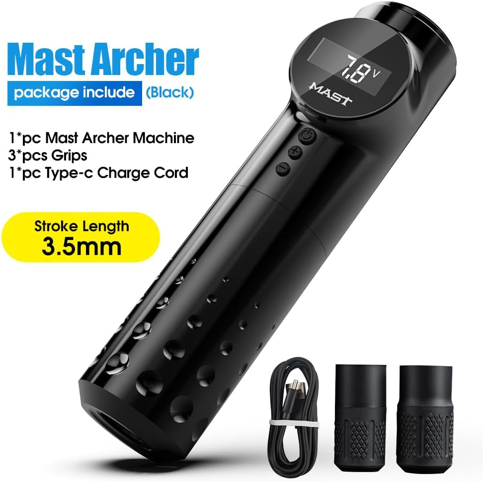 Mast Archer Tattoo Kit Wireless Rotary Tattoo Gun Pen Machine Kit Complete Tattoo Kit with Silicone Shoes for Tattoo Studio Art image number 4