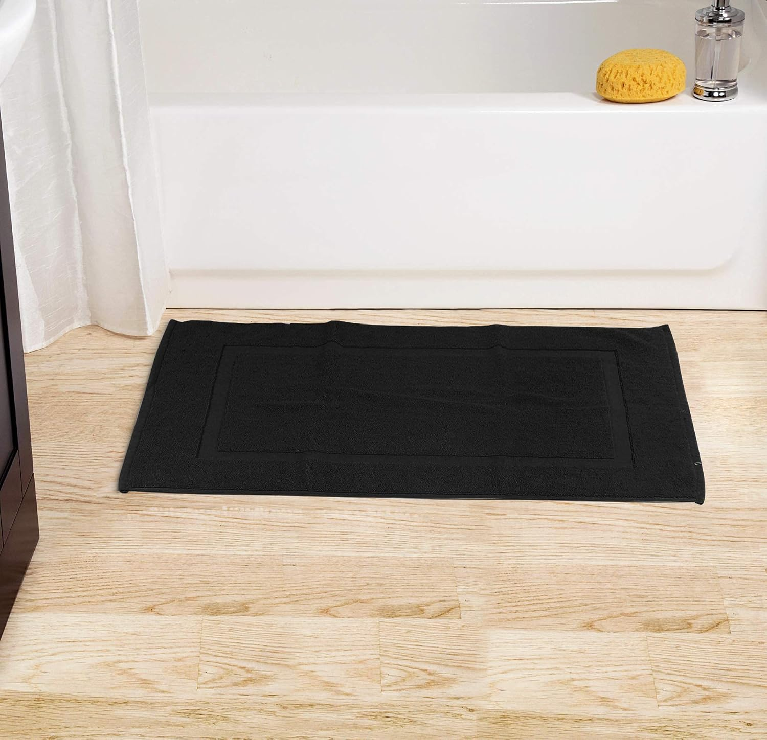 Utopia Towels Luxury Hotel-Spa Tub-Shower Bath Mat Floor Mat - (2 Pack, Black, 50Cm by 90Cm) - 100% Ringspun Cotton, Luxury Size, Maximum Absorbency, Machine Washable - By - Champagne image number 4