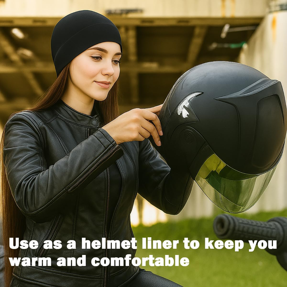 Cuffed Beanie Cap Autumn and Winter Style Polar Fleece Fabric Cold-And Elastic Watch Hat for Men and Women Sleep Caps image number 5