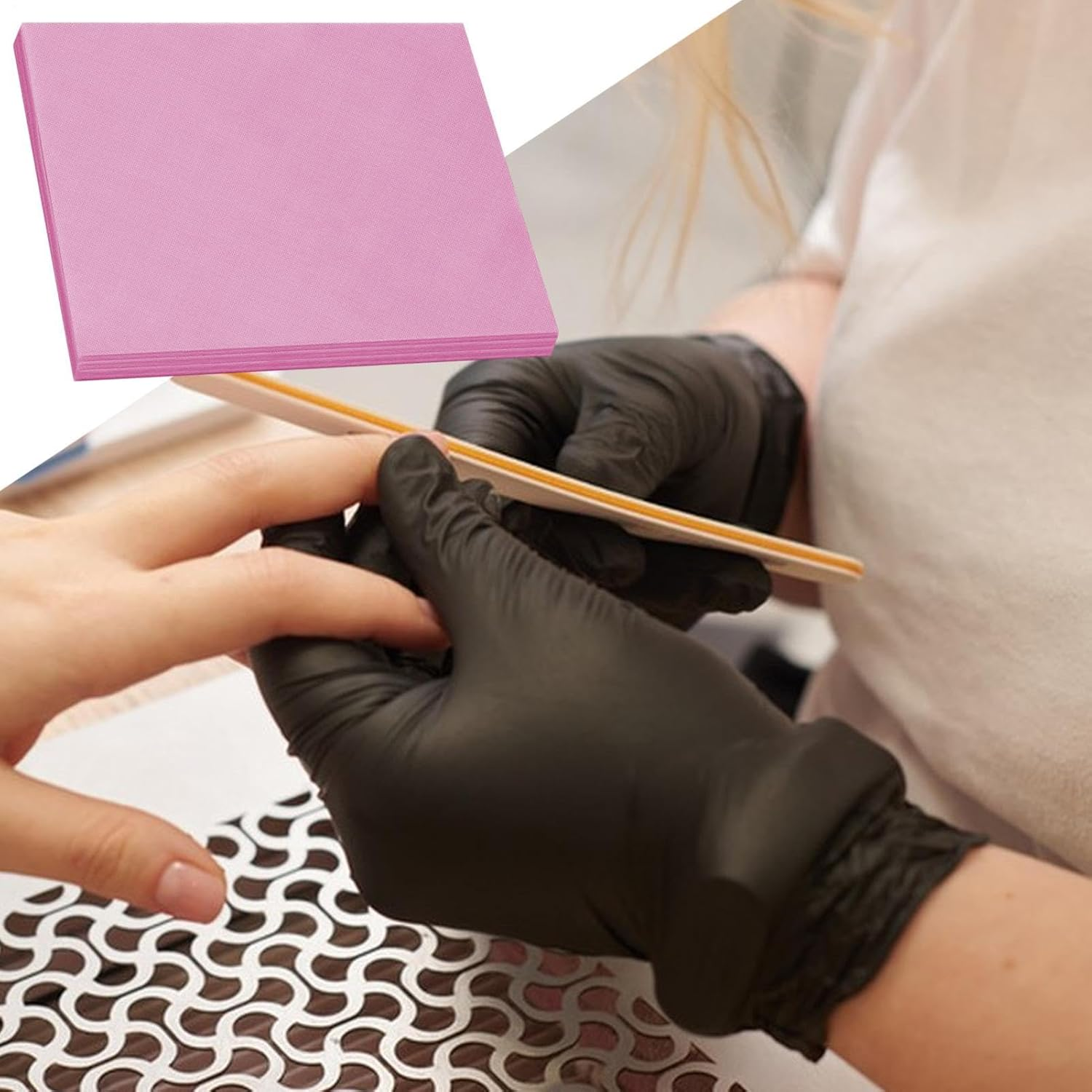 Nail Dust Collector Sheets - 100Piece Nail Fan Dust Collector,Professional Extractor Paper Collecter for Women Practice Home Salon Training - White image number 2