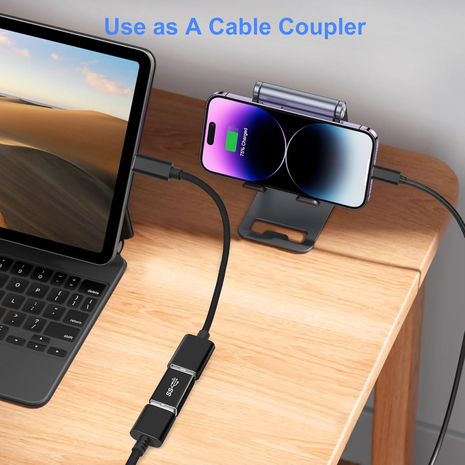 AIYEEN USB 3.0 Male to USB 3.0 Female Adapter (2 Pack) OTG 3.0 USB a to 3.0 USB a Adapter, USB Male Connection or Data Cable Extension, USB3.0 Extension Adapter image number 4