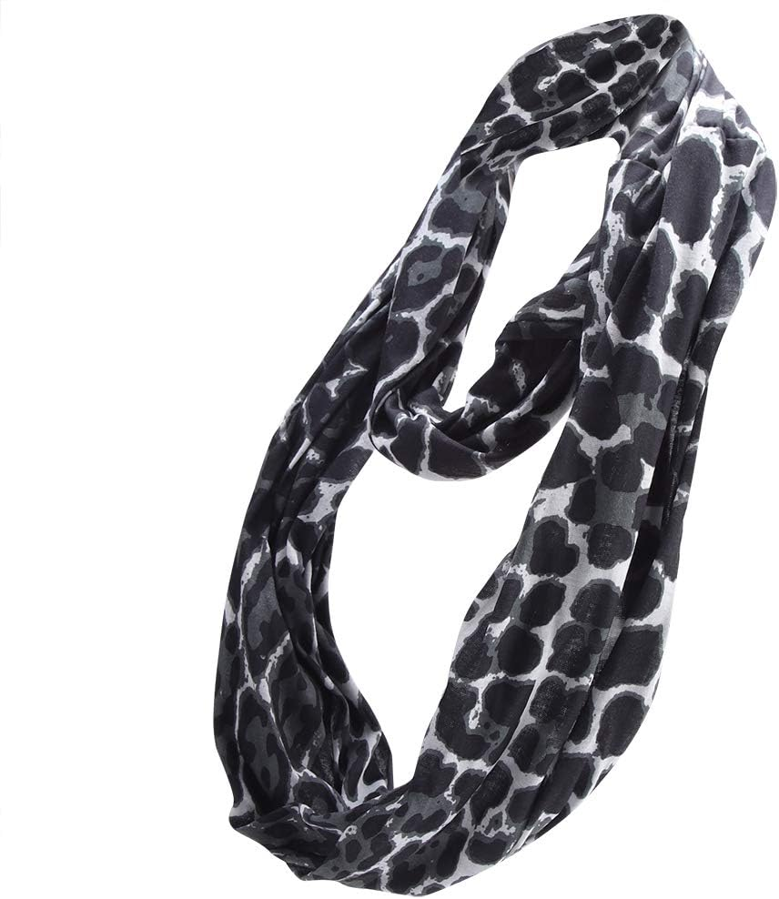 ANKROYU Reusable Loop Scarf Storage Bag with Zipper Multipurpose Travel Accessory for Wallet Passport Small Items Polyester Golden Silver 165 180Cm image number 6