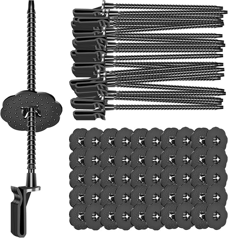 Leanockesa 50 Sets Solar Panel Bird Guard Fastener Clips, Fasteners,Premium Nylon Solar Panel Clips for Attaching Wire Mesh to Solar Panels,Critter Guard Kit image number 2