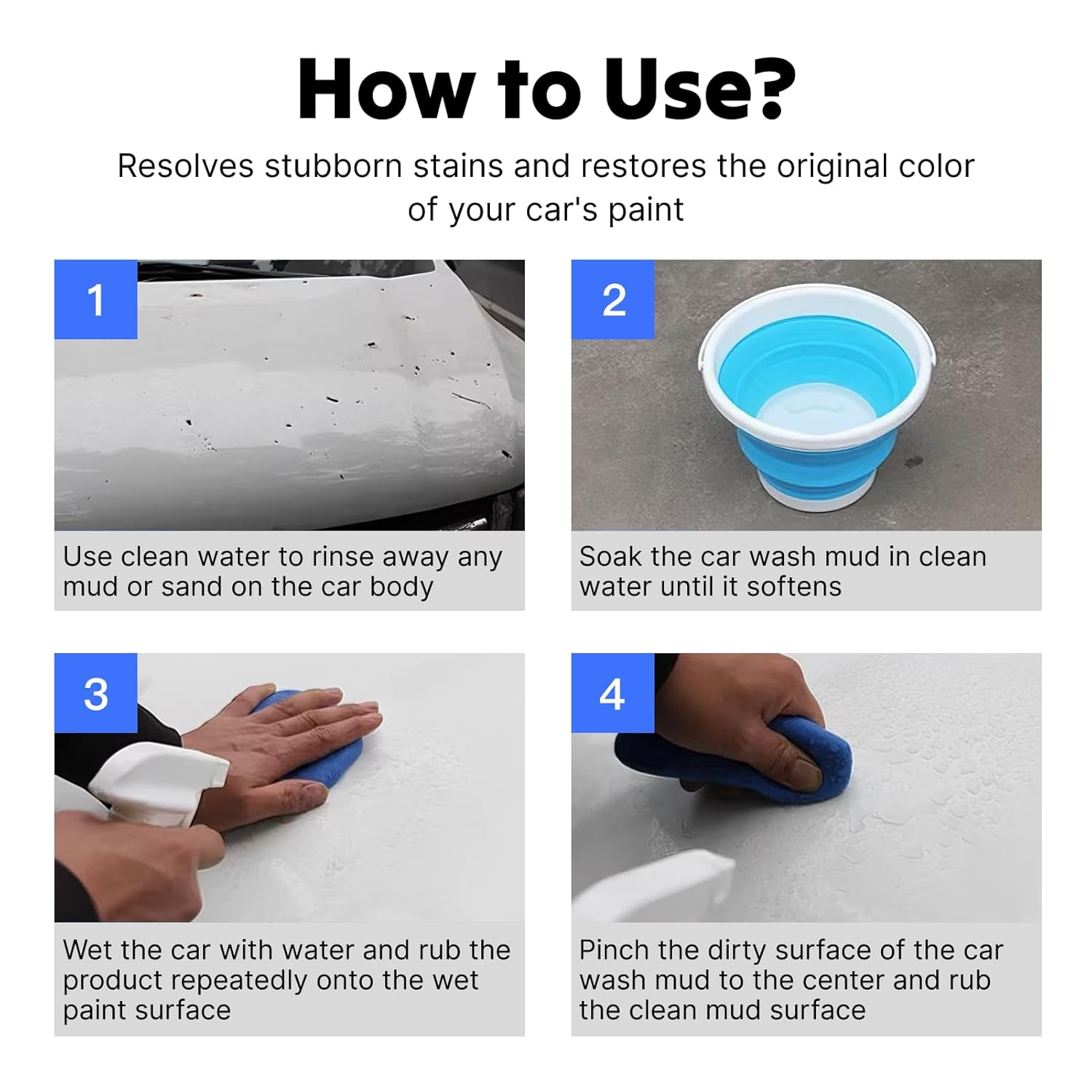 3 Pcs Smooth Surface Clay Bar Kit for Car Detailing of Cost-Effective Automotive Detailing Clay Bars for Paint, Glass, Chrome, and Fiberglass, 150G for Professional Results image number 3