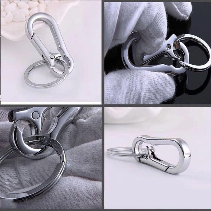 Metal Keyring Keychain Key Ring Chain Holder Organizer for Car/Key Finder, 3 Pack