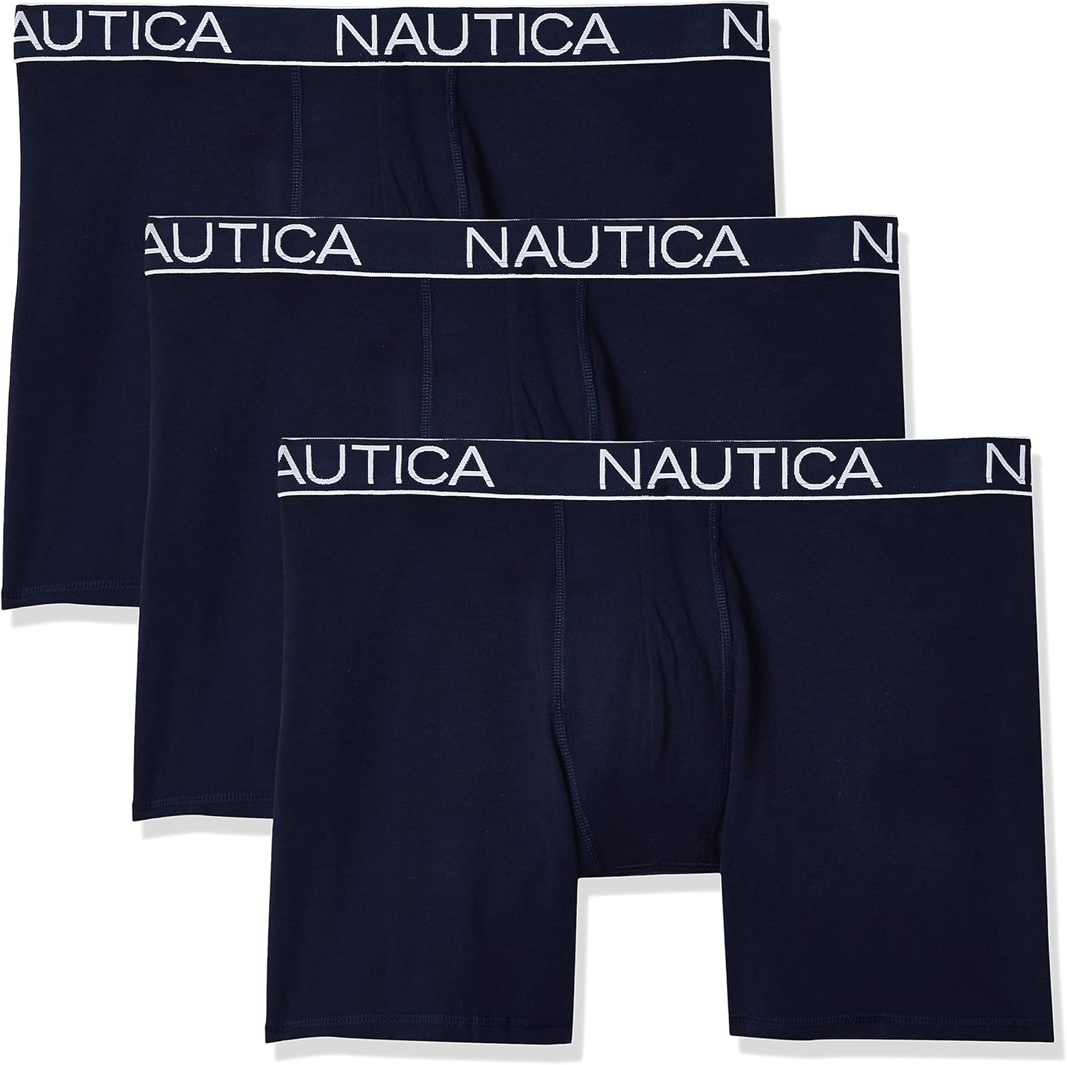 Nautica Men'S Classic Underwear Cotton Stretch Boxer Brief-Multi Pack