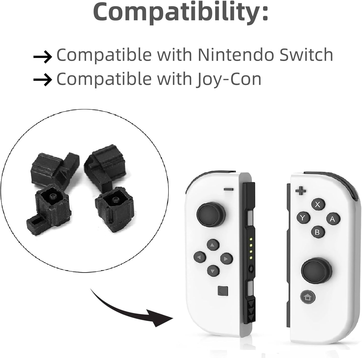 Ruimou 4Pairs Controller Left Right Slider Buckle Latch Replacement Parts Compatible with Nintendo Switch Compatible with Joycon image number 1