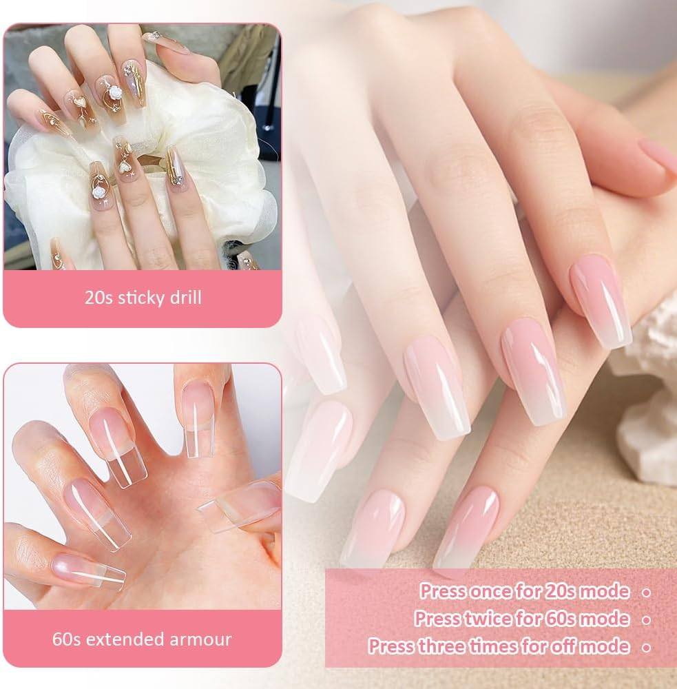 Whiznook UV Lamp for Gel Nails Mini, 20/60S Mini UV Lamp for Gel Nails, Travel UV Lamp for Nails, UV Nail Lamp, Rechargeable with Stand, for Gel Nail Polish, Nail Glue, Nail Tips image number 5