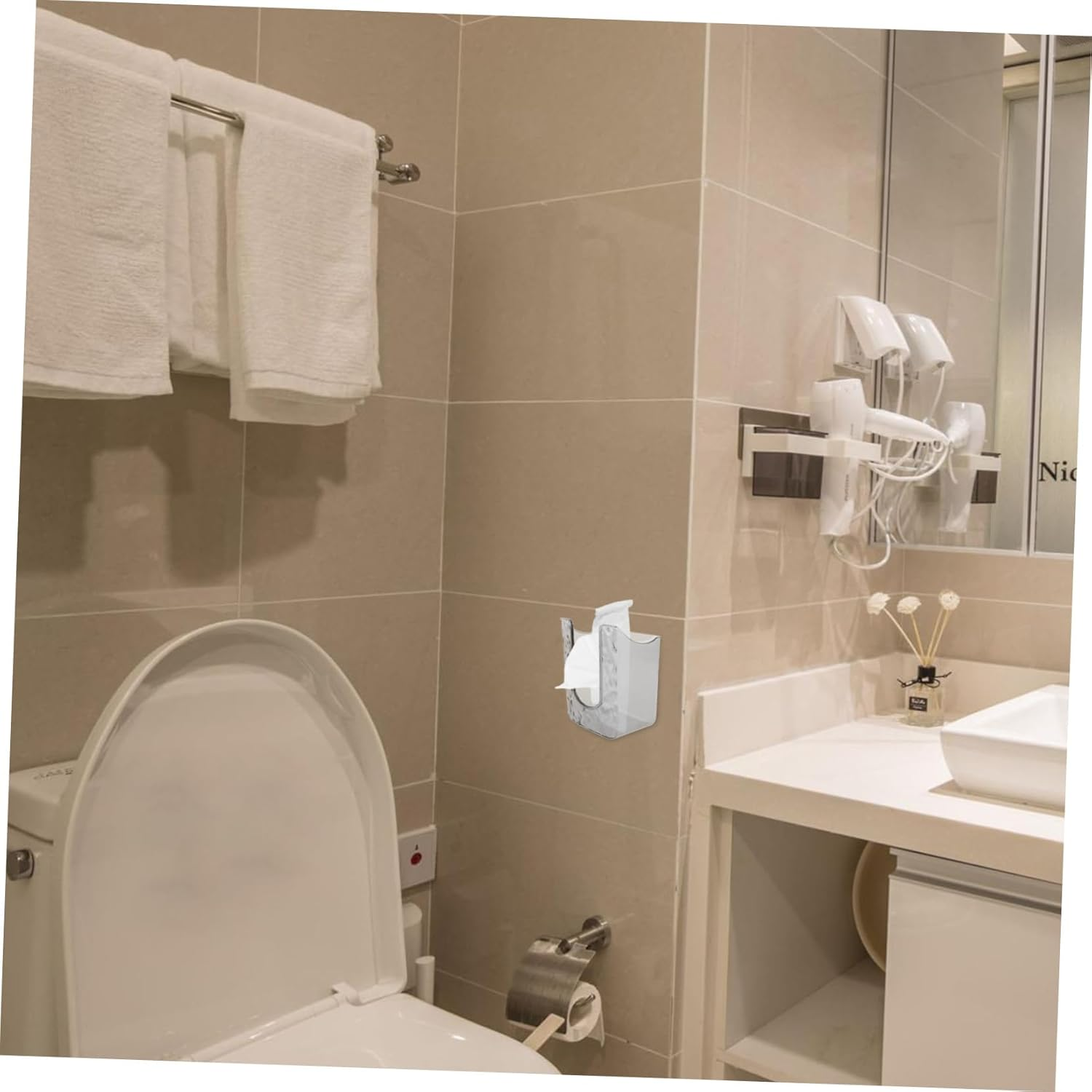 Wall-Mounted Tissue Box Pet Material Easy Install Kitchen Paper Towel Dispenser image number 5