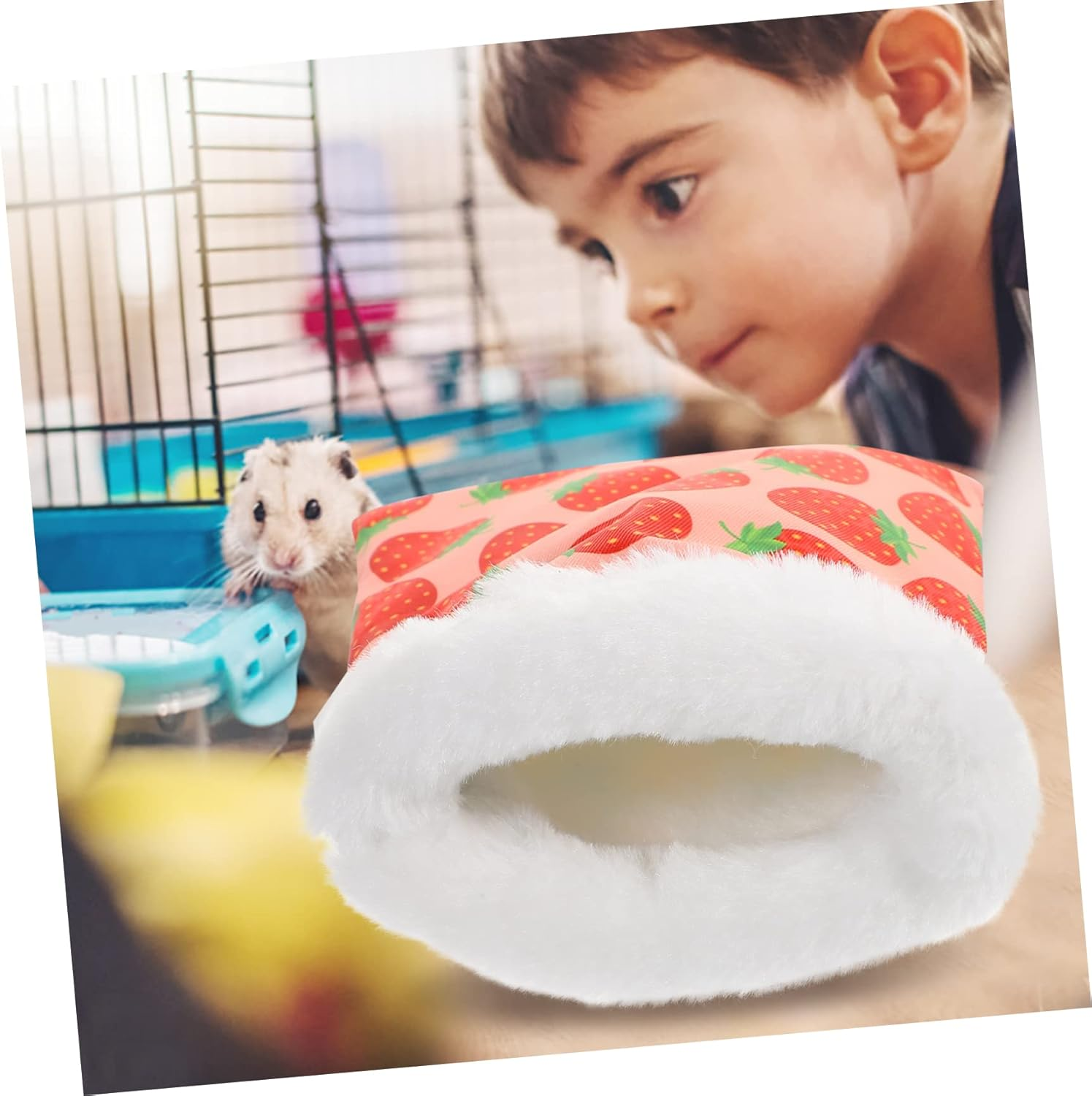 FRCOLOR 2Pcs Hamster Sleep Pouch Warm Bed Cotton Hideout for Guinea Pig Small Animals for Hamster Winter Pouch Sleeping Bed