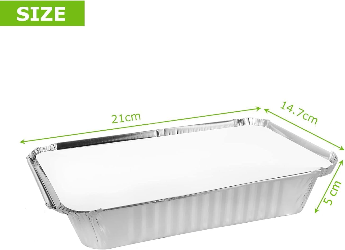 50-Pack Aluminum Pans with Lids, Capacity Foil Food Containers with Lids, 50 Pans and 50 Cardboard Covers, Disposable Tin Foil Pans for Baking, Meal Prep and Freezer, Takeout image number 1