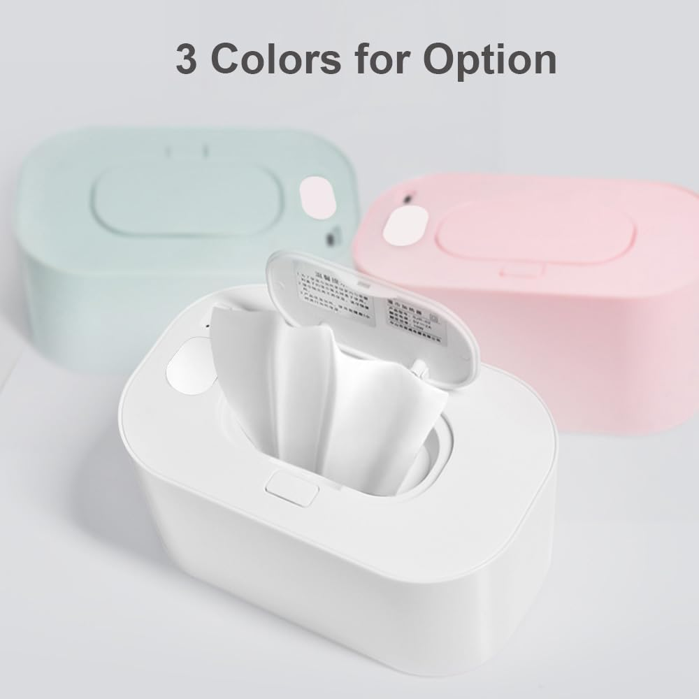 Baby Wipe Warmer Large Capacity Baby Wet Wipes Warmer Dispenser USB Powered, Constant Temperature Heating Pink Constant Temperature image number 3