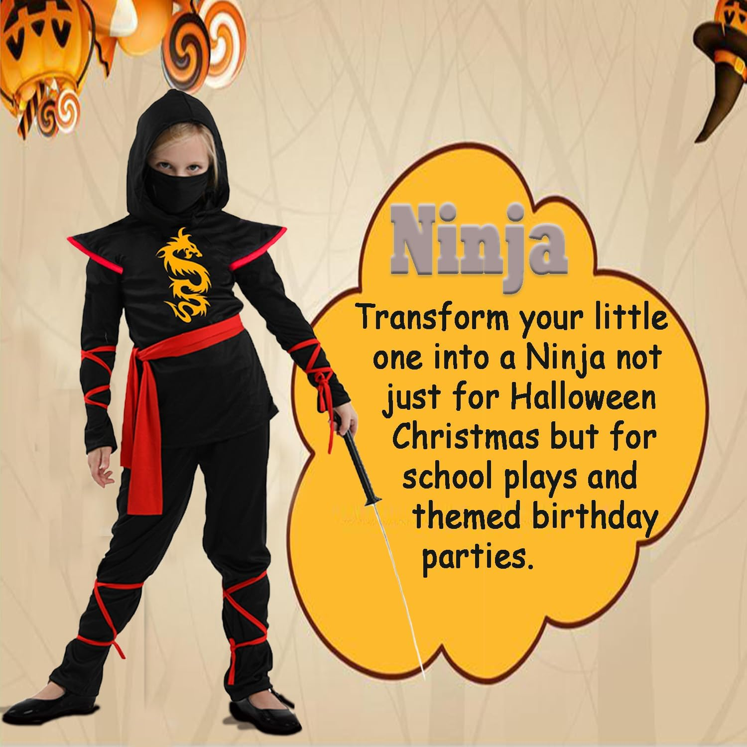 Ninja Costume for Boys image number 5