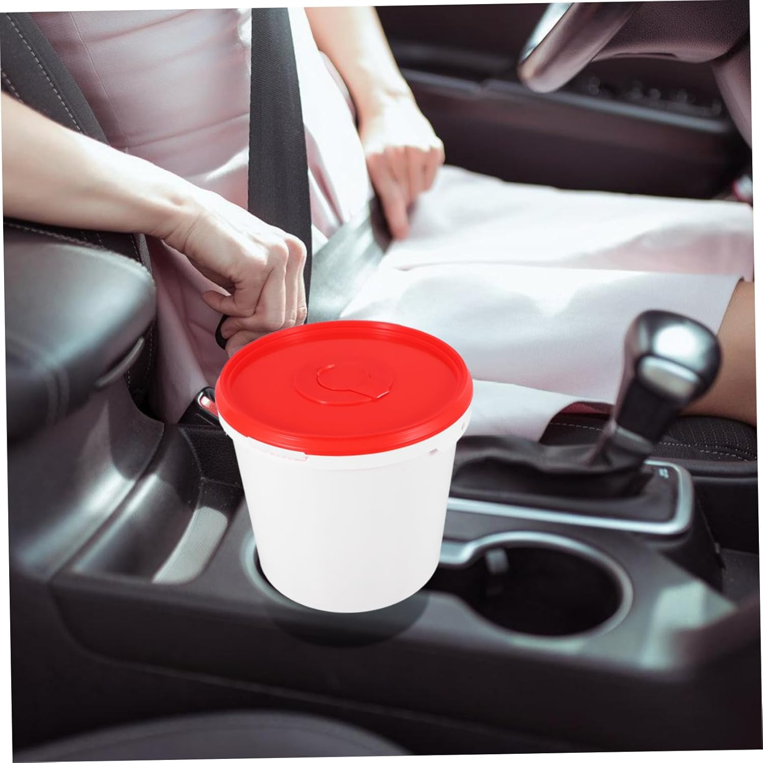 SHOWERORO Refillable Wipes Container Plastic Wipe Bucket Diaper Dispenser for Bathroom Travel image number 5