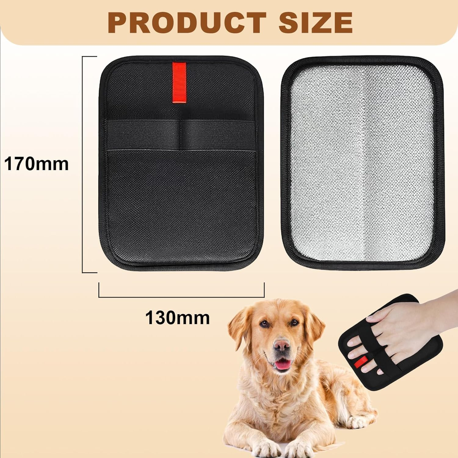 AABDTYYD 2 Pcs Pet Hair Removal Gloves - Reusable Electrostatic Cat Grooming Gloves,Pet Hair Remover for Dogs and Cats,Efficient for Furniture Carpets Clothes image number 3