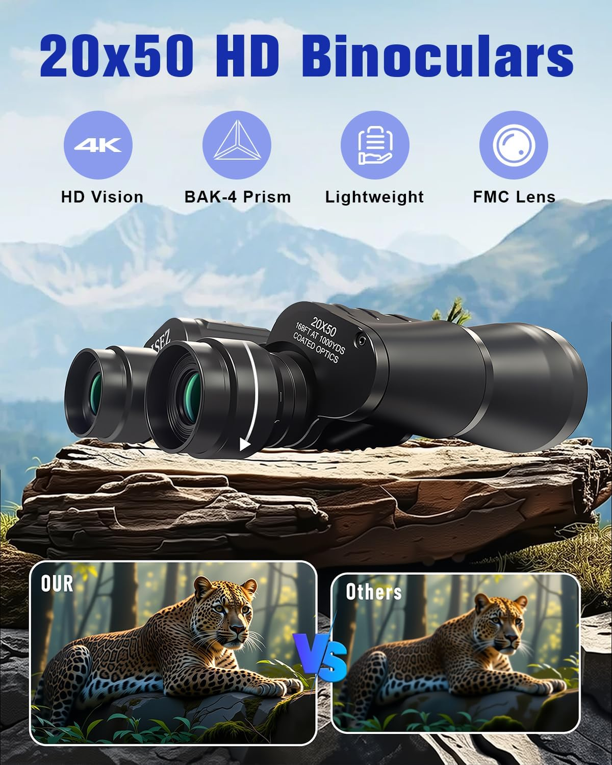 Binoculars for Outdoor Activities and Nature Viewing (20X50) image number 1