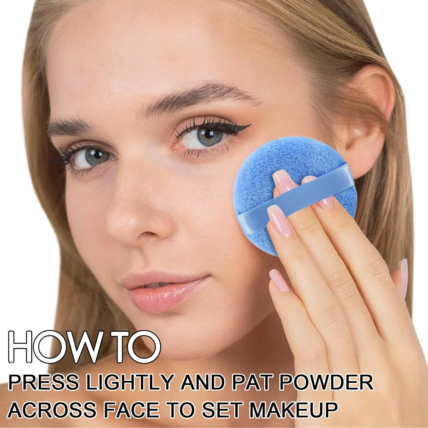 Apooliy Matte Setting Powder,Waterproof & Long-Lasting Loose Powder for Flawless Finish,Minimizes Pores,Oil-Control,Sweat-Proof Makeup Powder,Includes Puff & Mirror image number 3