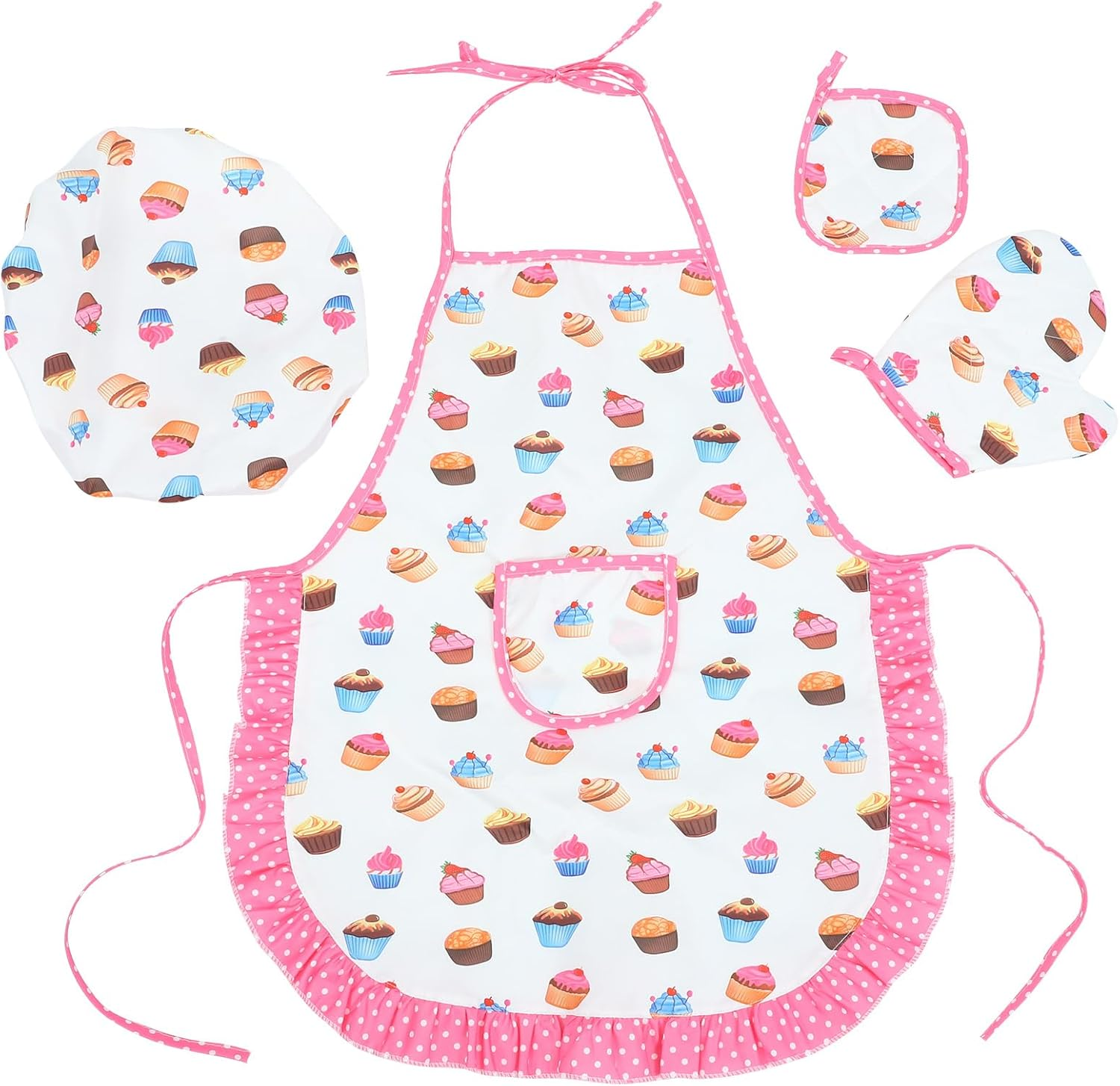 Kisangel 1 Set Children'S Apron Boys Suit Kids Apron Boss Has Children Aprons for Cooking Cake Accessories Children Kitchen Apron Caps Toddler Cloth Kitchen Supplies White to Bake image number 3