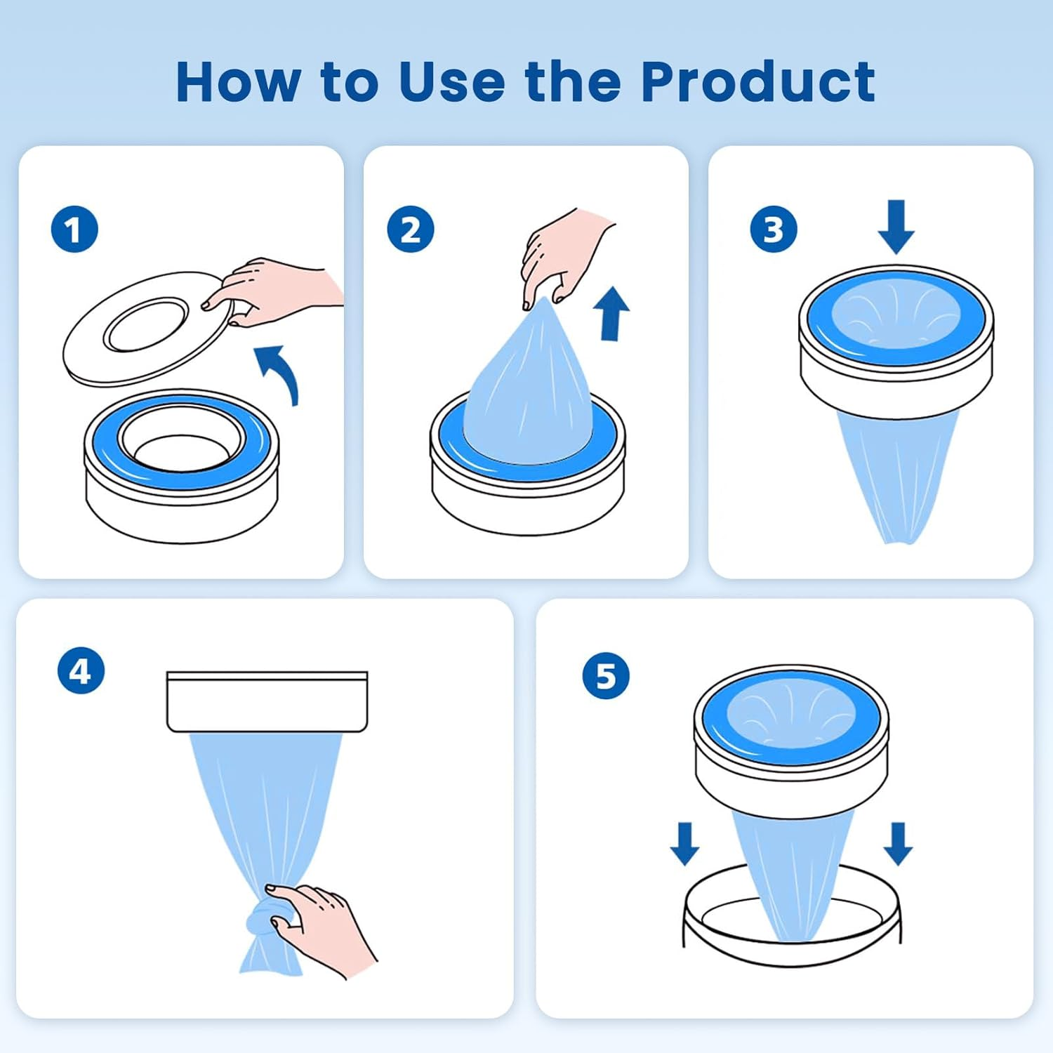 Nappy Bin Refill Cassettes, 4 Pack Refill Cassettes with Nappy Bin Refills Bags Compatible with Angelcare Nappy Bin Refills & Litter Locker II Nappy Disposal System, 7 Layer Bags Odor-Locking image number 1