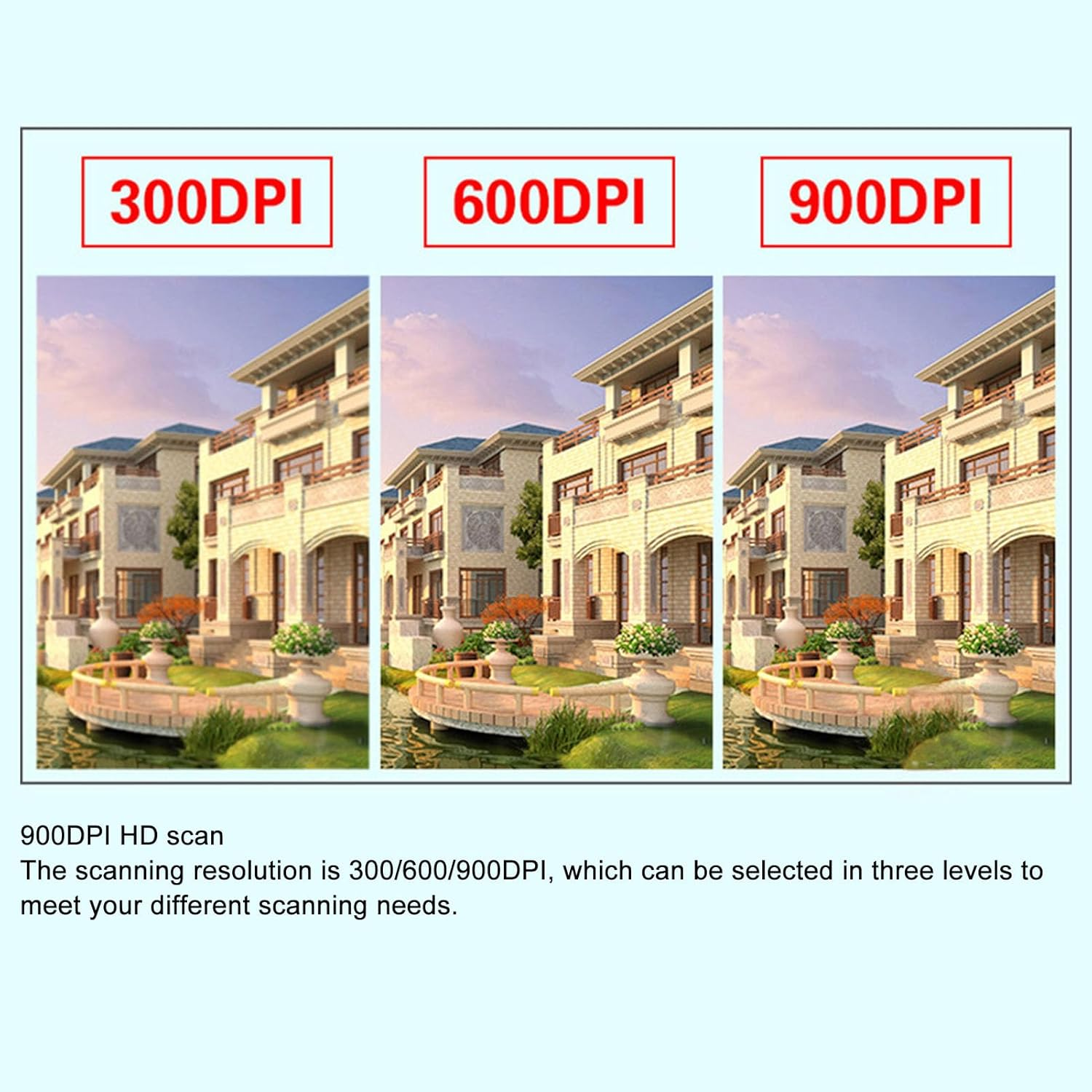 Portable Scanner, 8.27 Inch HD 900DPI Document Scanner for A4 Documents Photo Receipt, Color Mobile Handheld Scanner Wand for Home Travel Office (Black)