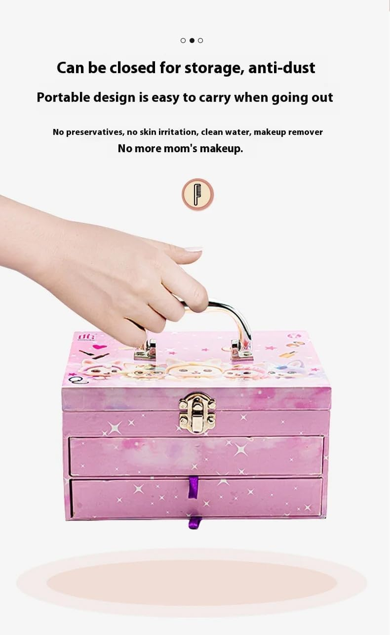 Kids Washable Makeup Girls Toys,Real Little Girl Make up Sets,Toddler Makeup Kit for Kid Children Princess Christmas Birthday Gifts Toys for 5 6 7 8 9 10 Year Old Girls image number 5