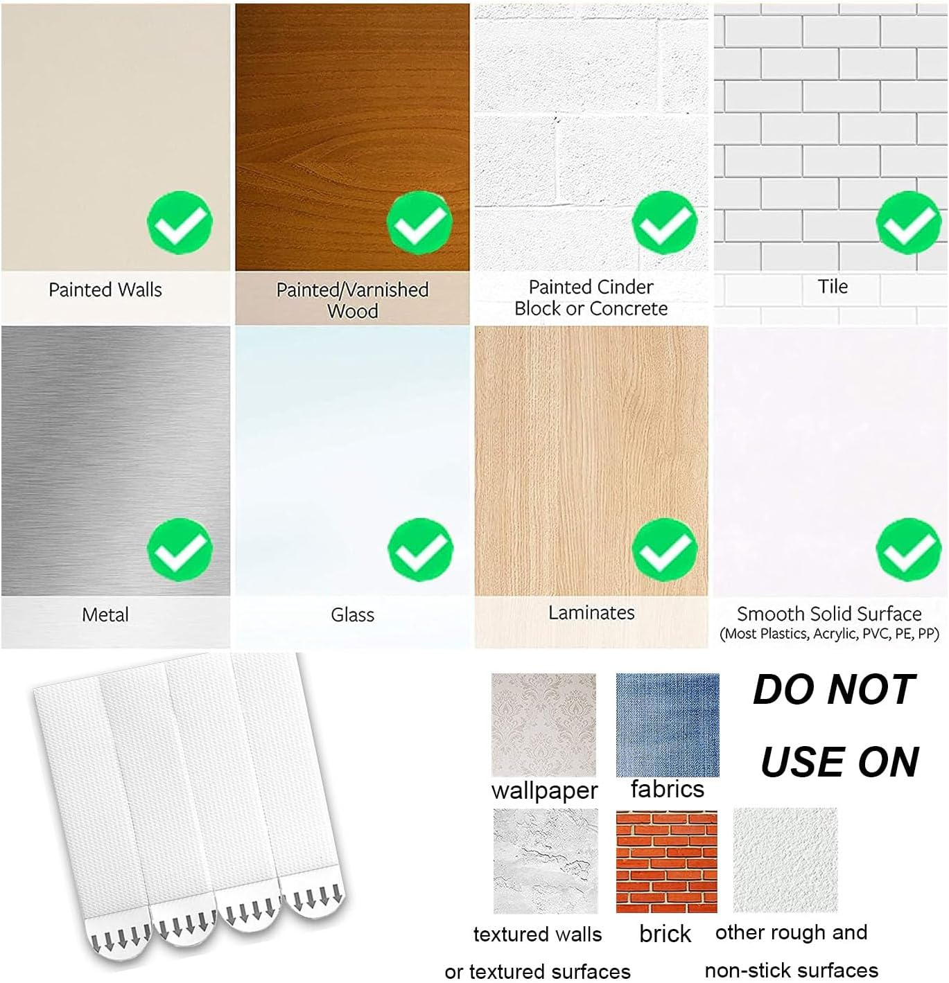 12 Pairs Large Picture Hanging Strips Heavy Duty, Sticky Picture Hangers for Walls,Hanging Pictures without Nail,Damage Free No Nails Adhesive Poster Strips for Frame Hanging Mounting Strips(24 Strips) image number 2