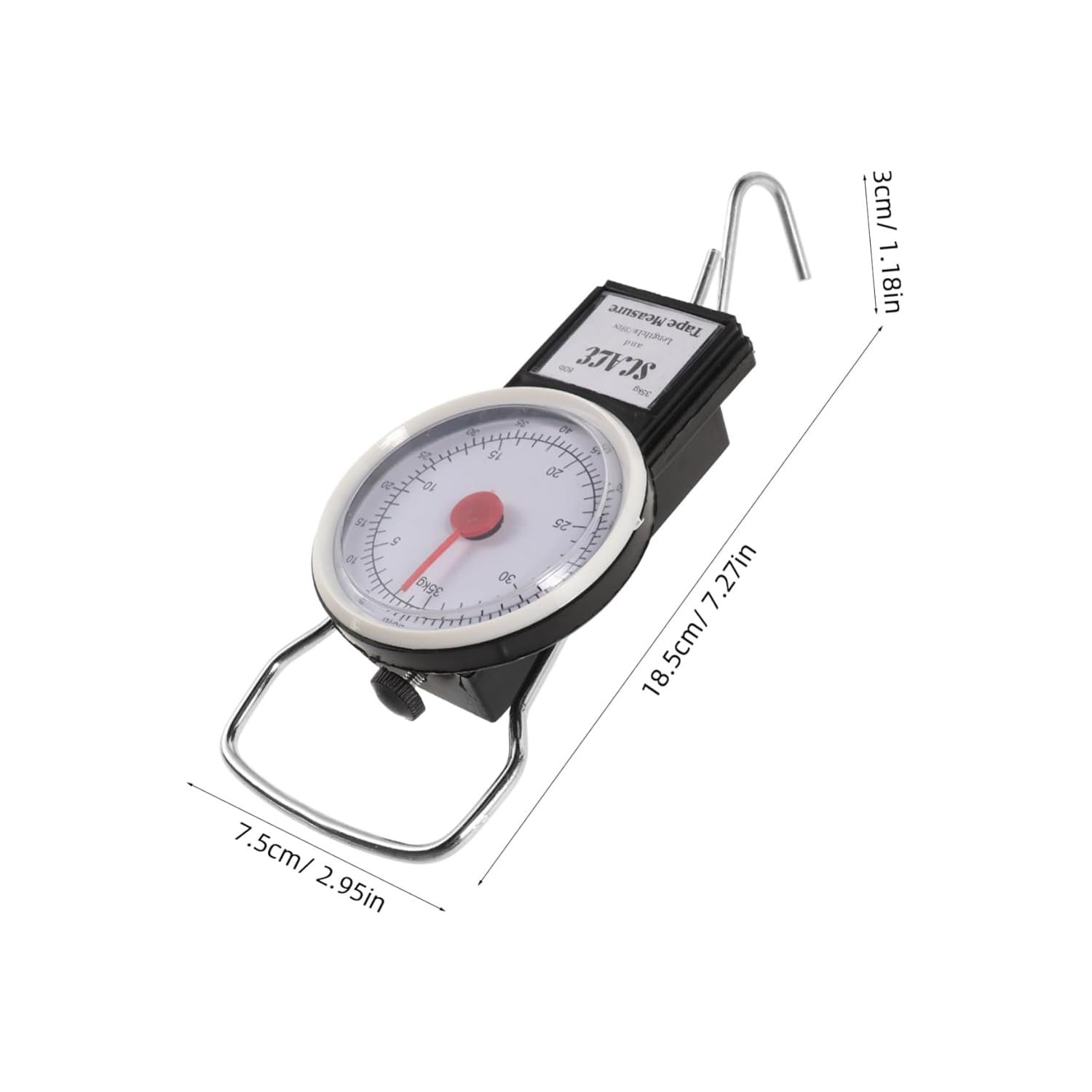 ABOOFAN Portable Hanging Luggage Scale Heavy Duty Spring Hook Design for Travel Suitcase Fishing Outdoor Use Compact Handheld Weighing Tool image number 4