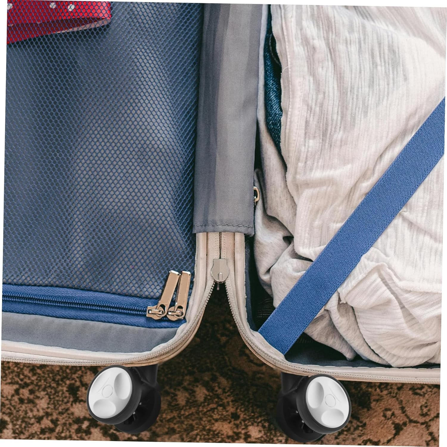 COLLBATH Travel Luggage Wheel Accessories Sturdy Plastic Suitcase Wheels Covers for Replacement image number 5