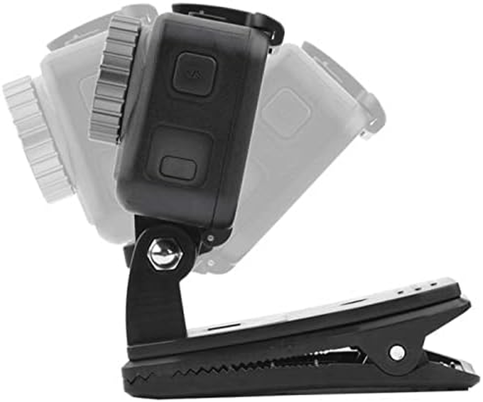 Micros2U Gopro Compatible Backpack Solid-Grip Clip Mount. Rotating Swivel 360 Degree Pivot Quick Release for Strap, Hat, Bag, Rucksack. Suitable for Hero 9 8 7 6 5 4 3, Session & Other Action Cameras image number 6