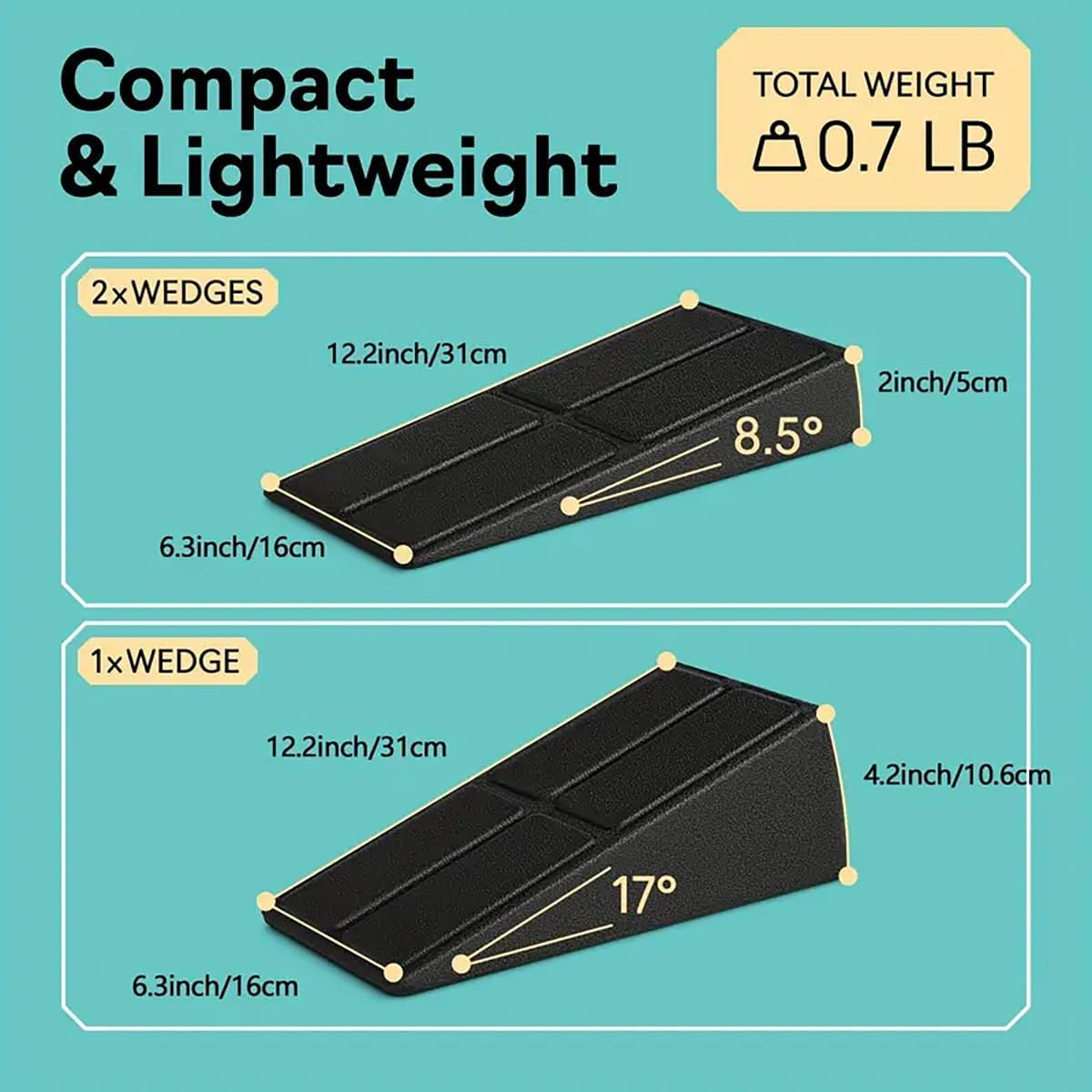 AIMALL Adjustable Fitness Wedges, 3-Piece Yoga Stretch Set for Leg and Squat Training, Compact EPP Foam Pedals for Enhanced Leg Workouts, Black image number 5