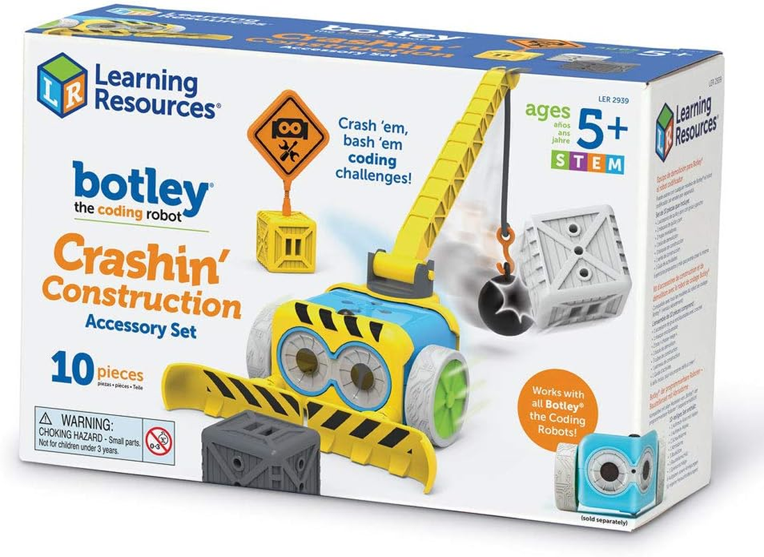 Learning Resources Botley Crashin' Construction Challenge Accessory Set (Botley Not Included) - 10 Pieces, Ages 5+ Coding for Kids, image number 3