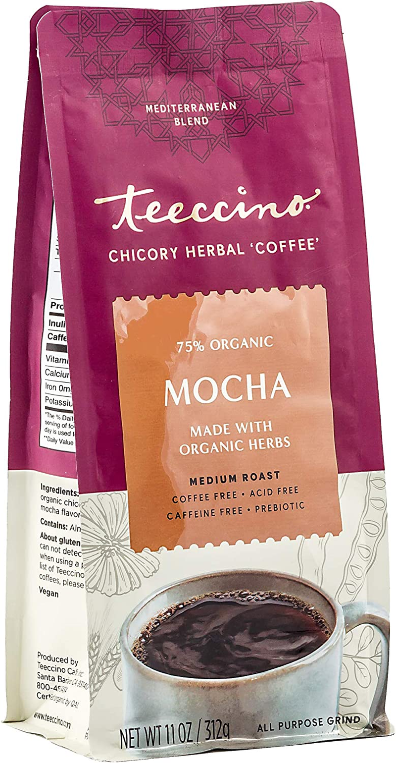 Teeccino All Purpose Grind Mocha Medium Roast Chicory Herbal Coffee 312 G image number 4