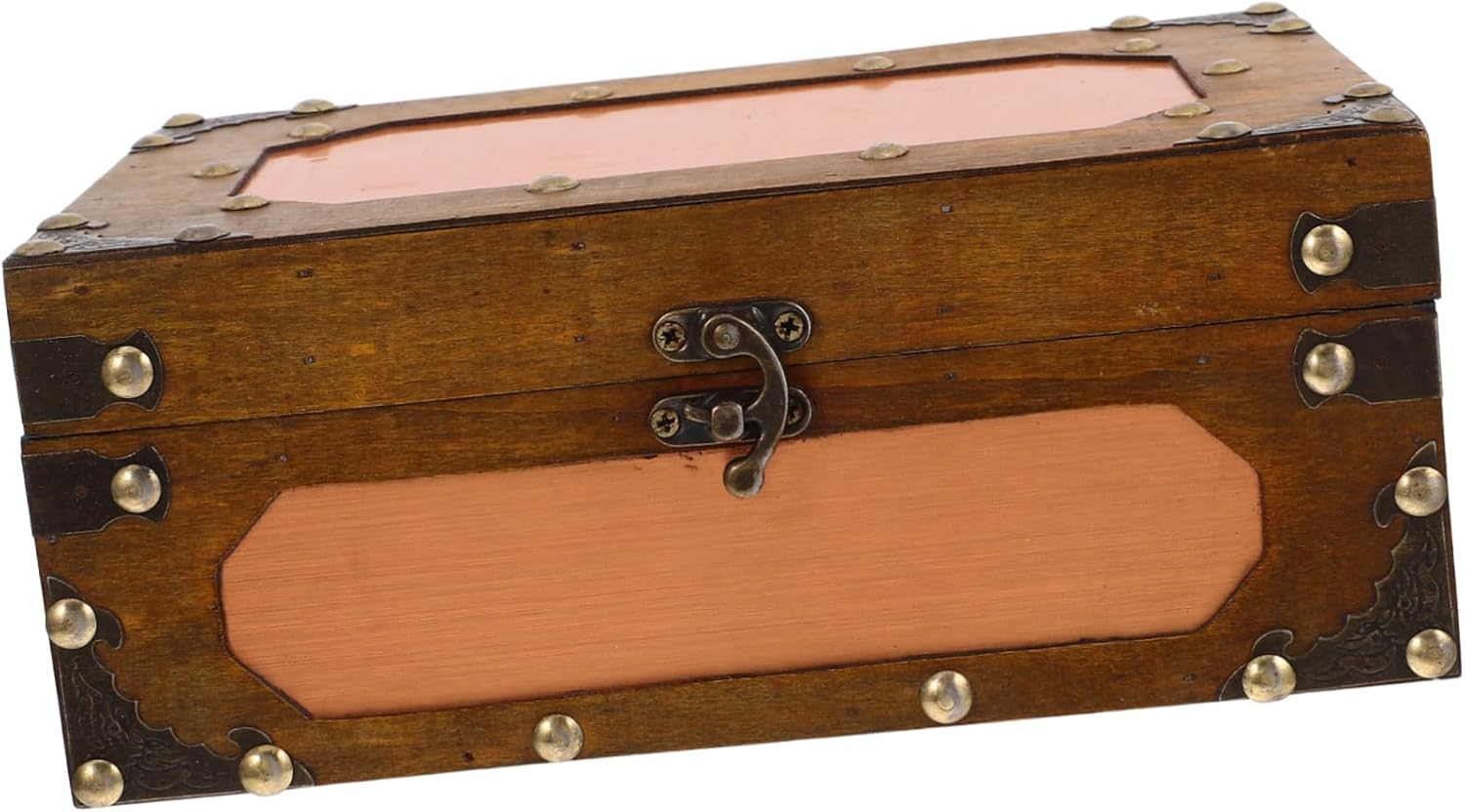 Handmade Vintage Jewelry Storage Box Wooden Card Organizer for Wedding Decor image number 4