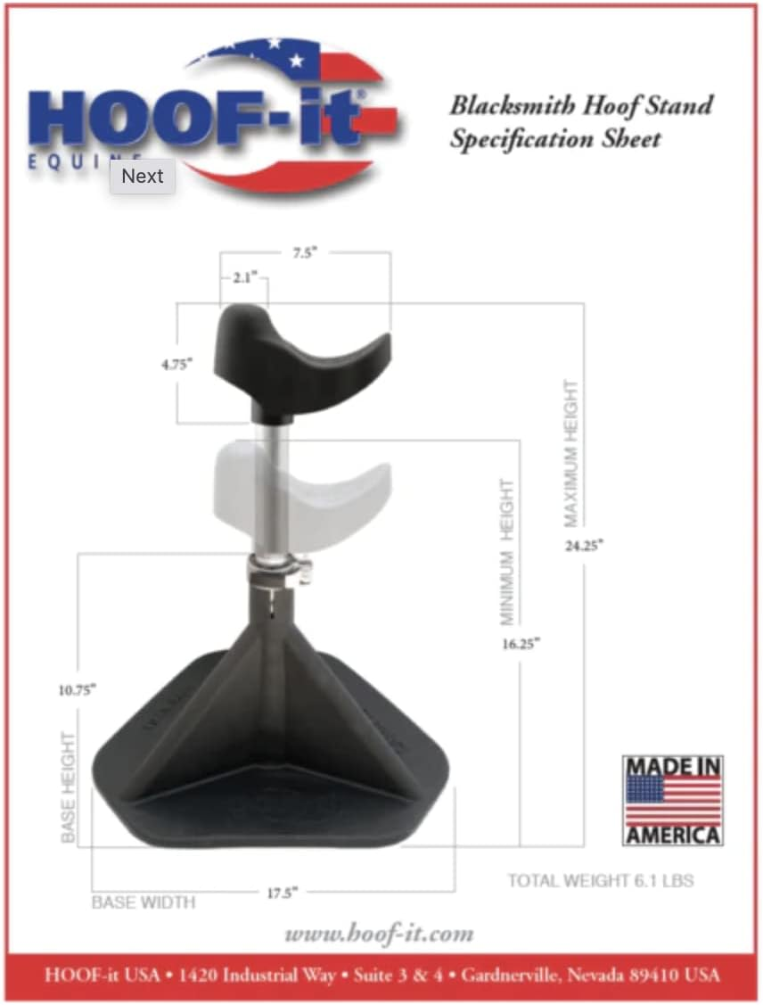 Hoof-It&reg; Blacksmith Hoof Buck - Blue image number 4