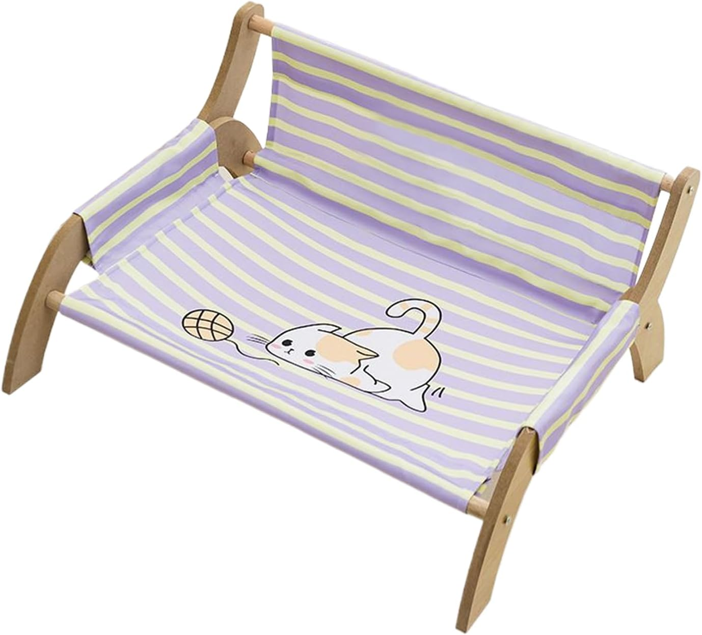 Cat Lounger - Comfortable Kitten Resting Lounge, Soft Breathable Sleeping Stripe Bed | Cozy Cat Soothing Lounger for Apartment Living, Indoor and Outdoor Use, Pet Chair, Comfort with Calming Design image number 6