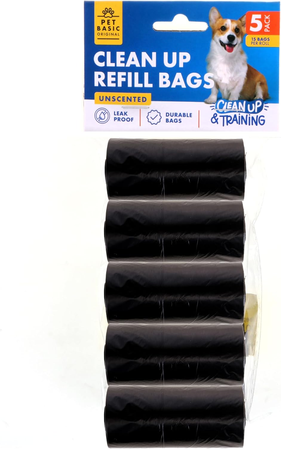 Pet Basic 300Pce(20Rolls*15Pcs) Pet/Dog Waste Refill Bags Leak Proof Durable 13.5 X 32Cm image number 2