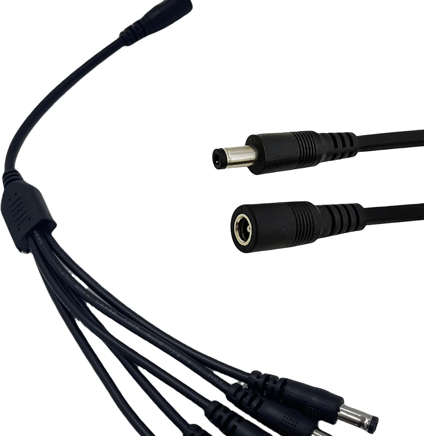 Clearhill 3Packs 1Female to 2 Male Way DC Power Splitter Cable,Plug 5.5Mm X 2.1Mm,Black,For CCTV Security Cameras,Led Strip Lights,Router and More image number 6