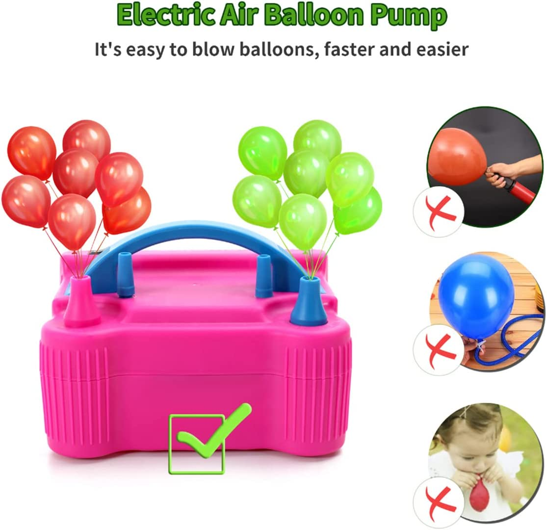 Electric Air Balloon Pump, 600W Portable Dual Nozzle Balloon Inflator Blower Pump for Balloon Arch, Balloon Garland, Party Decoration, Birthday Wedding Decorations image number 1
