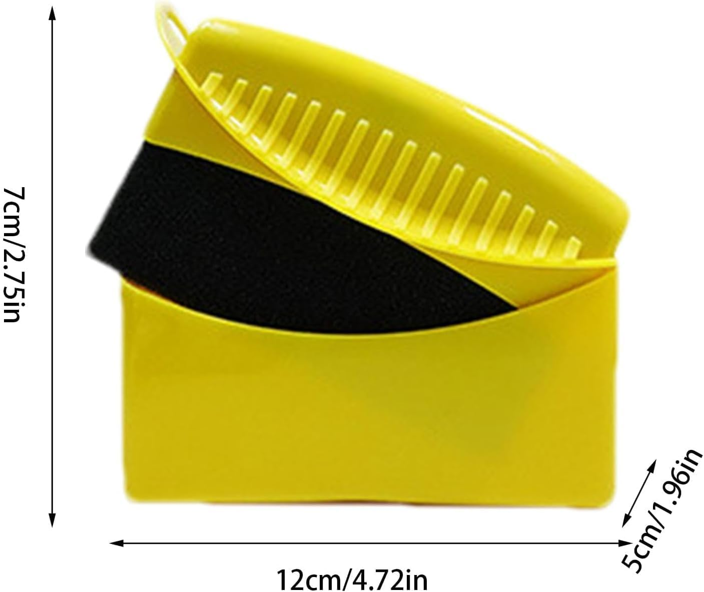 Walquicks 2Pcs Car Wheel Waxing Sponge Tire Shine Applicator, Tire Shine Sponge Pad Tire Shine Applicator, with Case Auto Tyre Cleaning Pad, for Tire Dressing Applicator Car Tire Shine Applicator - Yellow image number 6