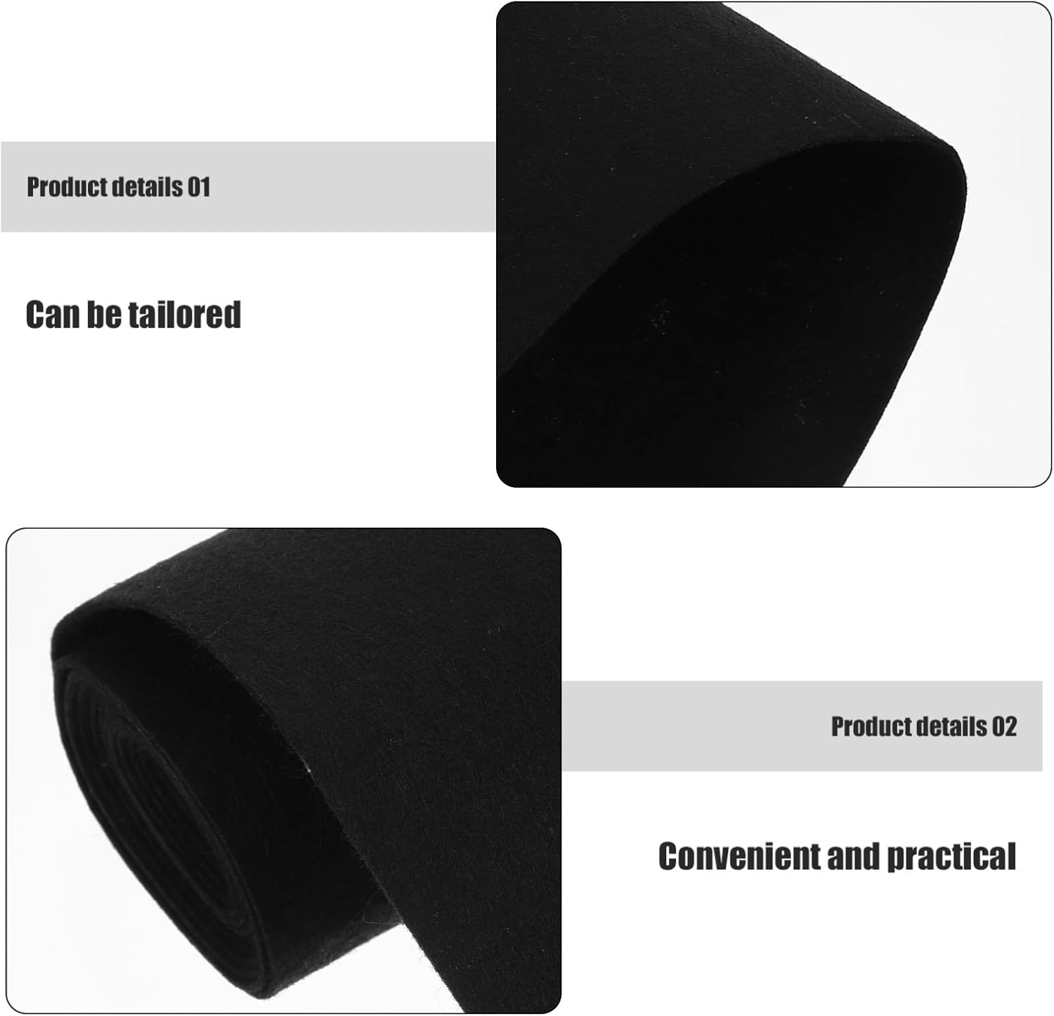 Milisten Fabric Planter Liner Roll Non Woven Plant Felt Liner Roll Black Coco Liners Roll Alternative Coconut Basket Liner Roll Replacement for Planter Hanging Flower Basket Window Box image number 1