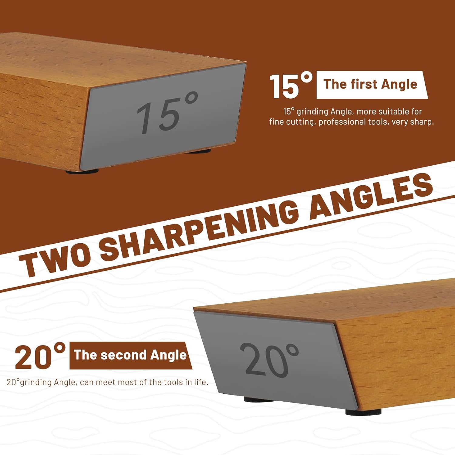 Knife Sharpener - Rolling Knife Sharpening Tool Kit with 400 & 1000 Grit Discs for Kitchen Chef'S Knives and Scissors, 15 & 20 Degree Magnetic Angle Knife Sharpeners Roller Gadgets Gifts image number 4