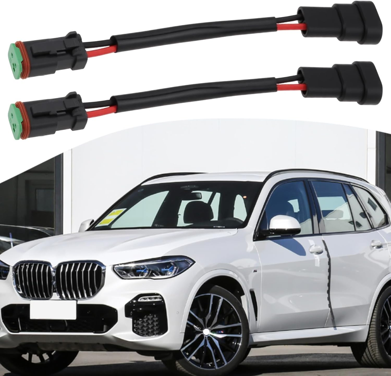 Ecsing 2Pcs 9006/HB4/9005/HB3 Male to 2-Pin DTP Female Adapter for LED Light DIY Retrofit image number 6