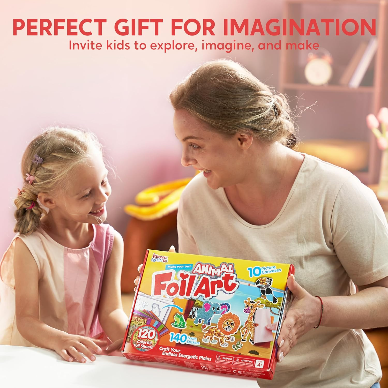 Klever Kits Foil Art Kit for Kids - Arts & Crafts Supplies, Mess Free Coloring, Animal Foil Foam Stickers, Creative Travel Toys, Birthday Gifts for Boys & Girls Ages 4 and Up image number 6