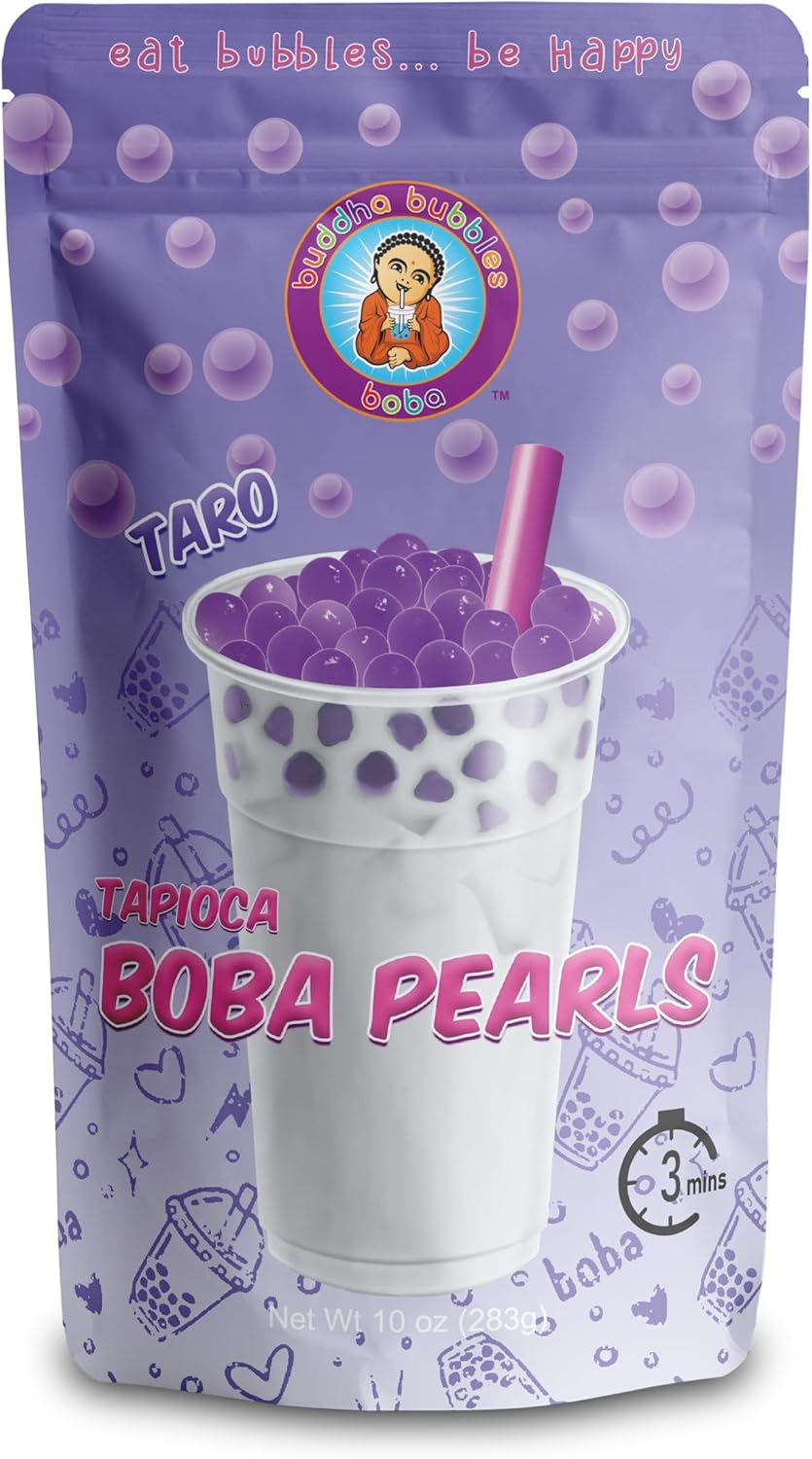 Premium TARO Boba Tea Real Tapioca Pearls Ready in 3 Minutes by Buddha Bubbles Boba (Taro) image number 6