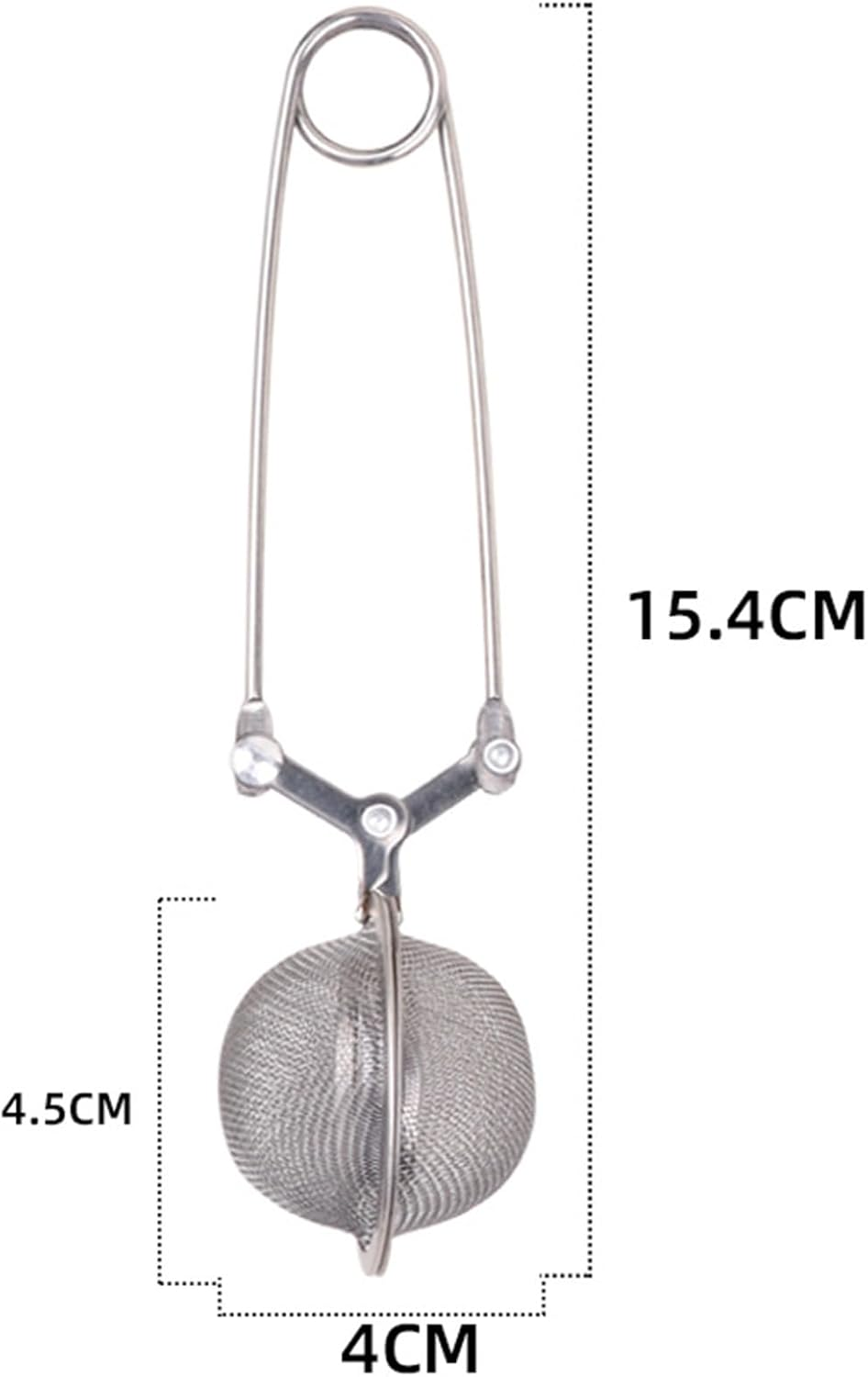 4PCS Snap Ball Tea Strainer,Stainless Steel Spoon Tea Ball Infuser Filter image number 6