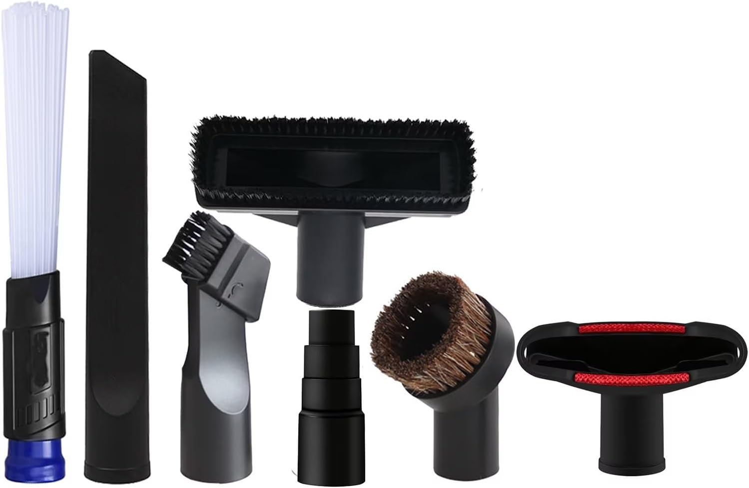 7-Piece Universal Vacuum Attachments Kit, 32Mm/35Mm Vacuum Attachments & Brushes with Adapter, Replacement Vacuum Cleaner Accessories for Household and Car Interior Cleaning image number 5