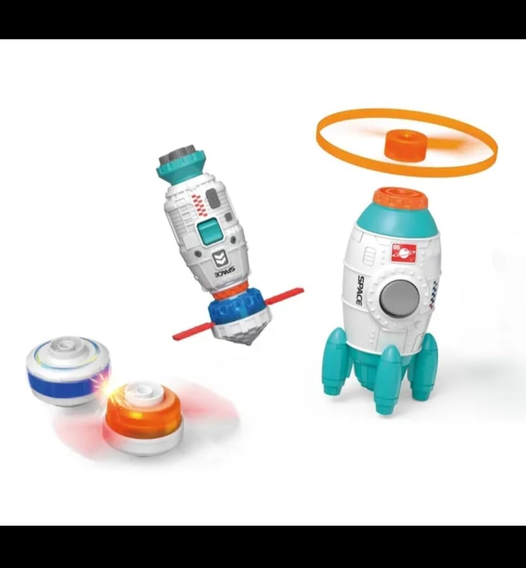 UBY Spinning Toy for Kids Including Flying Saucers,Spin Toy, Top Toy, Fly Toy, Boys and Girls Both Age 3+ Indoor and Outdoor Activity.