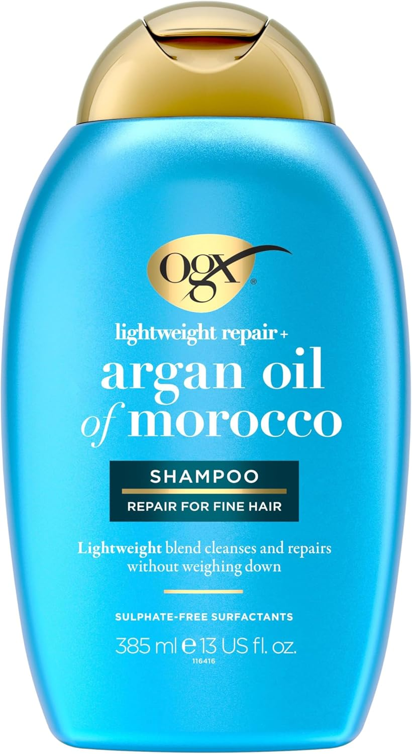 OGX Weightless Hydration Argan Oil of Morocco Shampoo for Fine Hair 385Ml image number 3