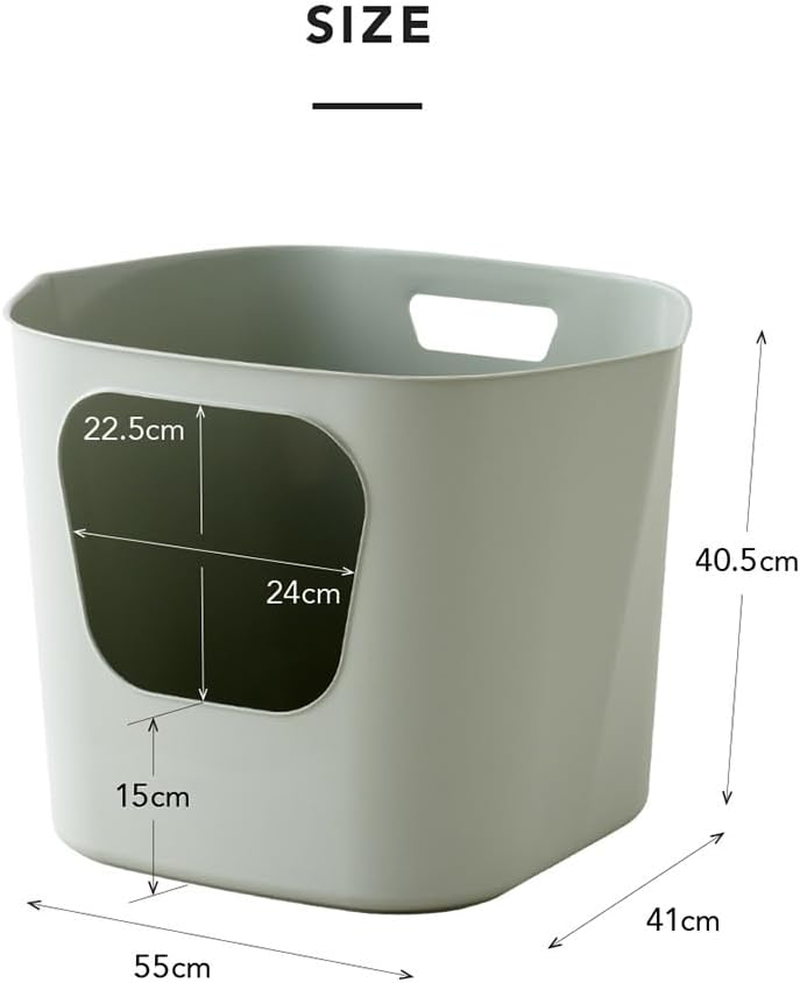 [OFT] Flexible Litter Box, Olive Green, Cat Toilet, Large, 98% Recycled Plastic, Large, Splash-Proof, Includes Handle, Washable - Soft Rilla image number 5