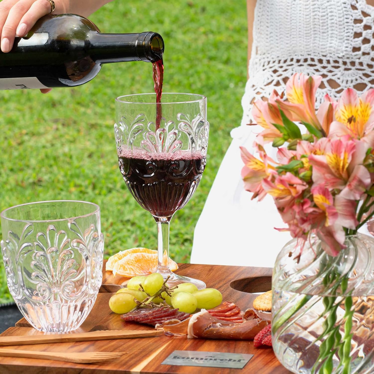 KOMOREBI Shatterproof Acrylic Wine Glasses - Unbreakable Plastic Goblets, Bpa-Free & Drop-Proof Glassware - Elegant Drinkware for Indoor & Outdoor Use - 14Oz, Set of 4 (Clear) image number 6